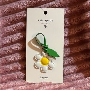 Kate Spade Floral Lanyard - White and Green
